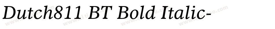 Dutch811 BT Bold Italic字体转换